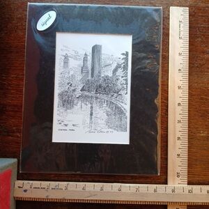 🏢🎨🚕 Signed Print of Central Park | "The Pond" by Bruce Arvon 🍕🖼🕋